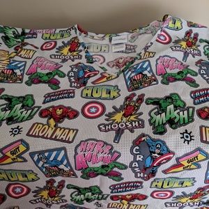 Marvel scrub top